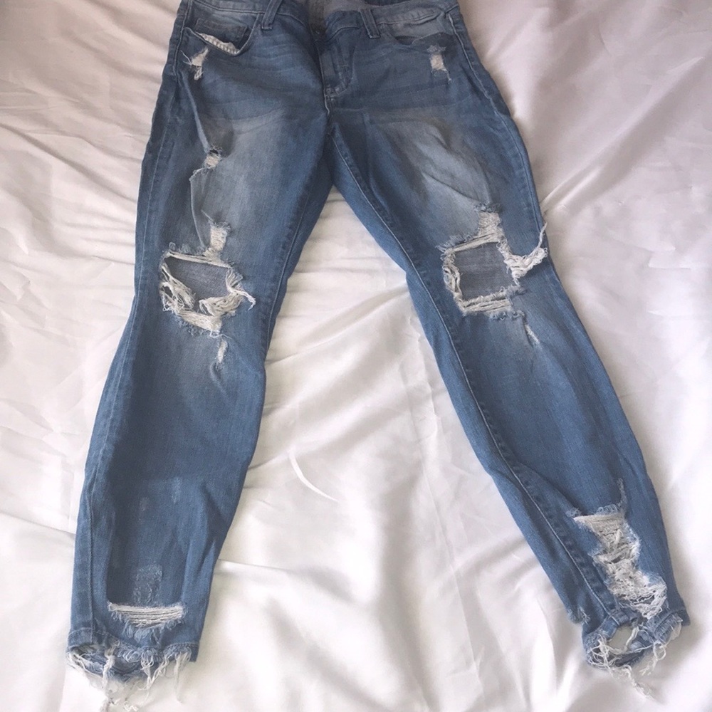 Extreme Distressed Denim Jeans